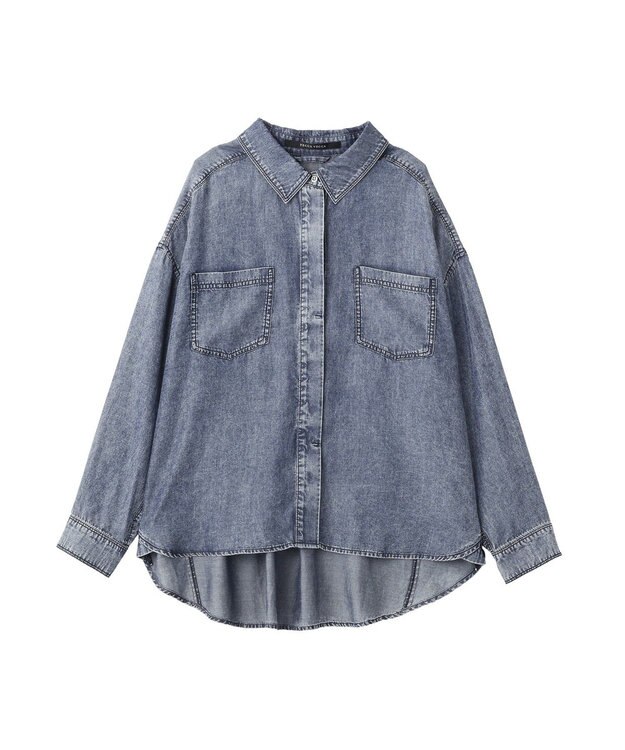 YECCA VECCA 【販売なし】バイオ加工ウ゛ィンテージデニムシャツ Gray