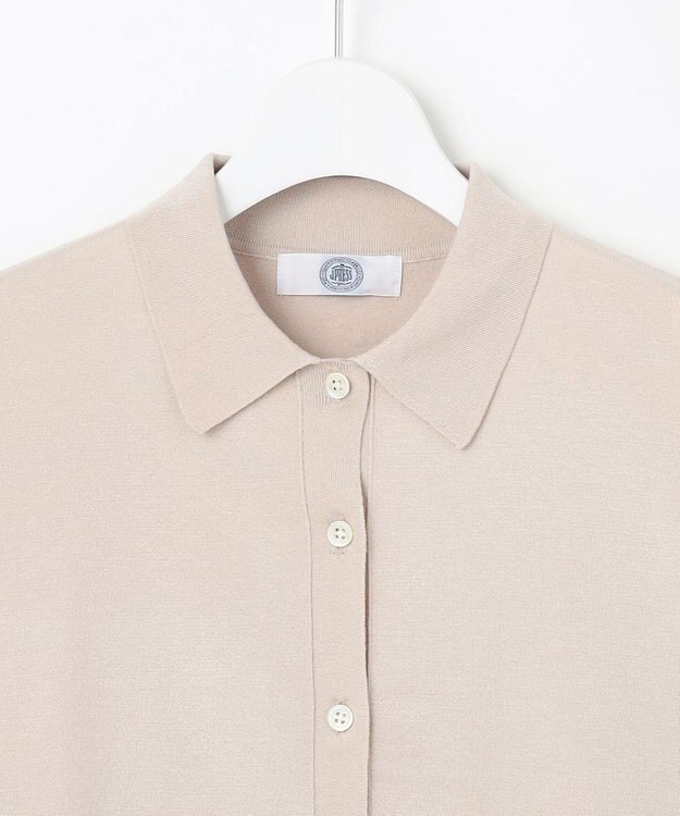 J.PRESS LADIES S 【洗える】ニットポロ カーディガン ベージュ系