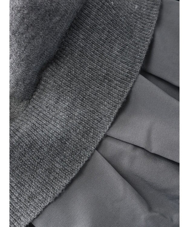 earth music&ecology プリーツドッキングカーディガン Gray