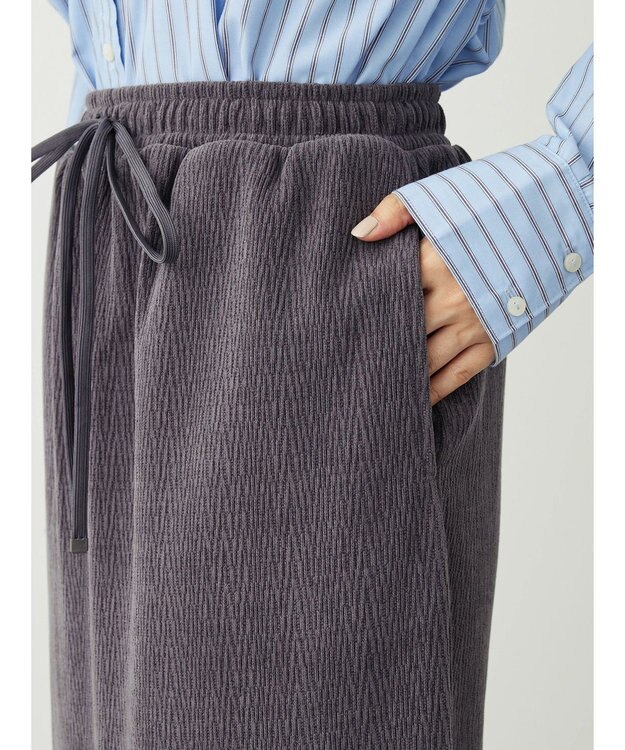 Green Parks カットコールタイトスカート Charcoal Gray