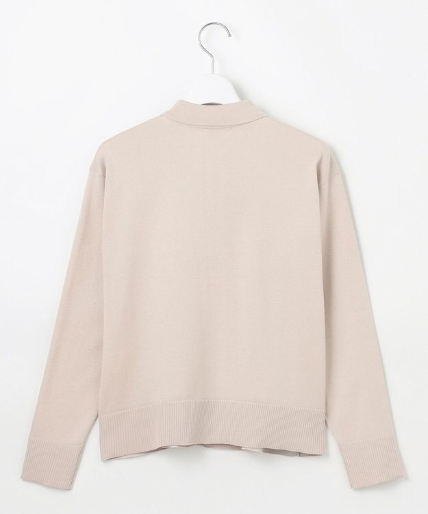 J.PRESS LADIES S 【洗える】ニットポロ カーディガン ベージュ系
