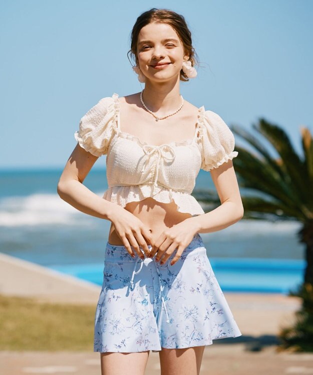 San-ai Resort（三愛水着楽園） Mono Flower ショートパンツ? ブルー
