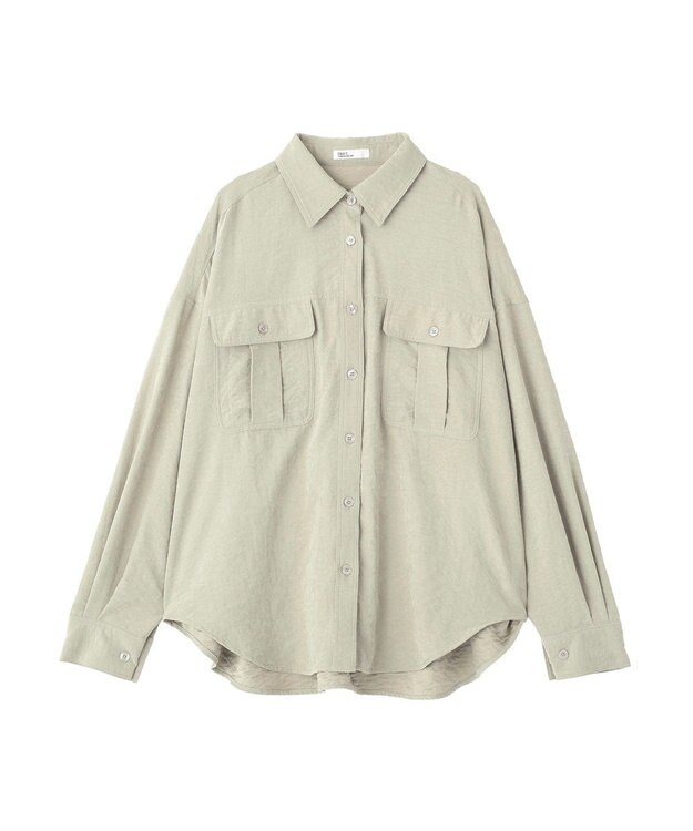 CRAFT STANDARD BOUTIQUE とろみワークシャツ Light Green