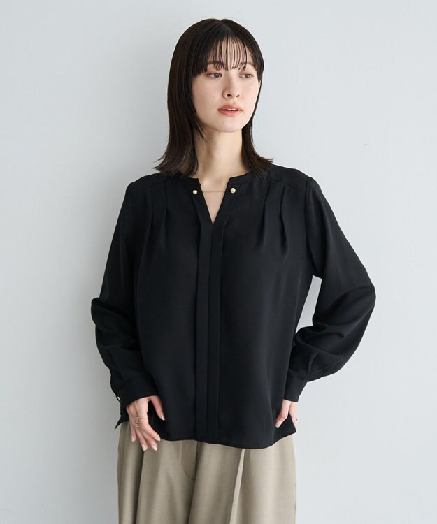 YECCA VECCA アクセサリー付きブラウス Black
