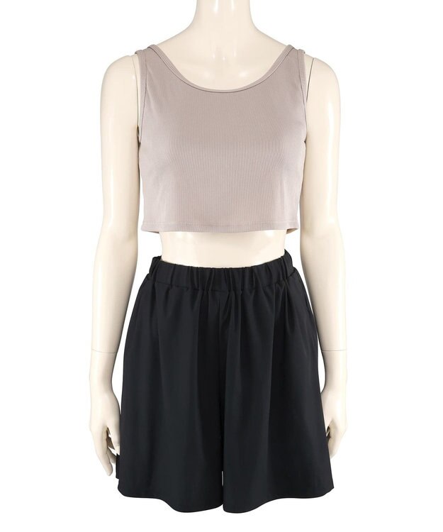 San-ai Resort（三愛水着楽園） ★新色ブラック×ライトグレー入荷【UPF50＋】シャツ・ショートパンツ付き４点セット　9M・11L　【San-ai Resort（サンアイリゾート）】 ブラック×ライトグレー