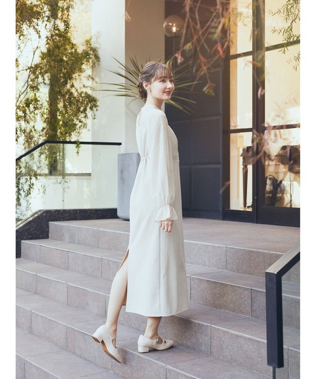 earth music&ecology シアードットドッキングワンピース Beige