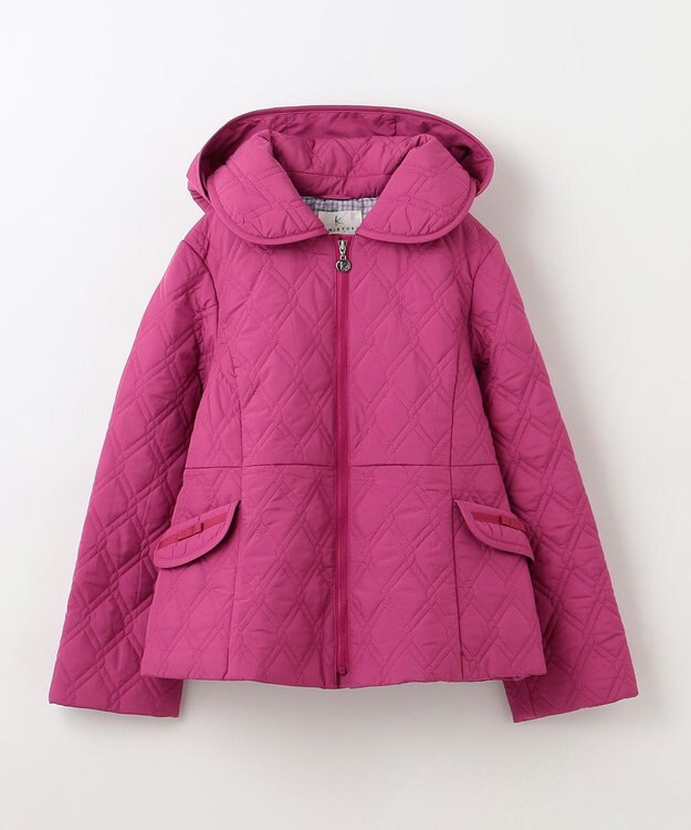 組曲 KIDS 【150-170㎝】中綿キルト コート ラズベリー系