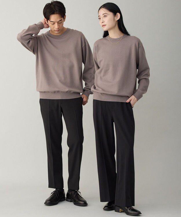 UNFILO MENS 【OCEANS YouTube 掲載/男女兼用】スムースシルキーニット モカ