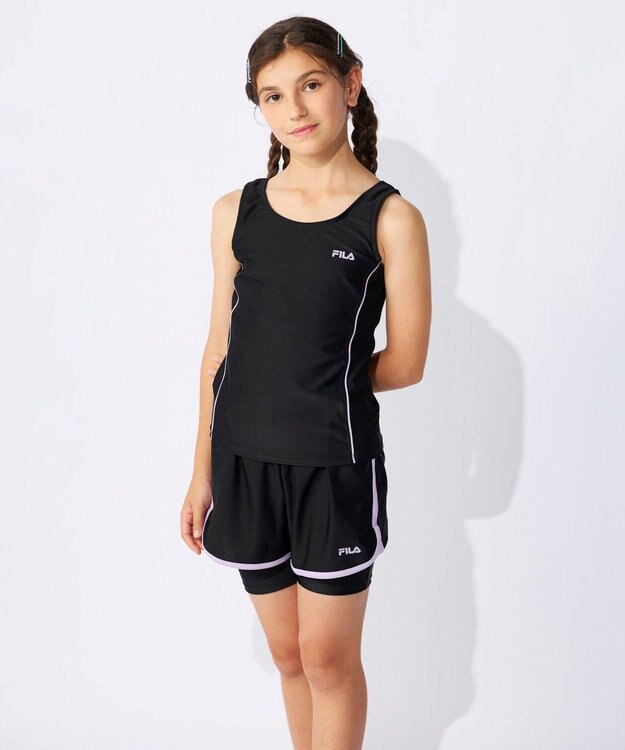 OP／FILA 【FILA】Tシャツ付きスクール水着 パープル