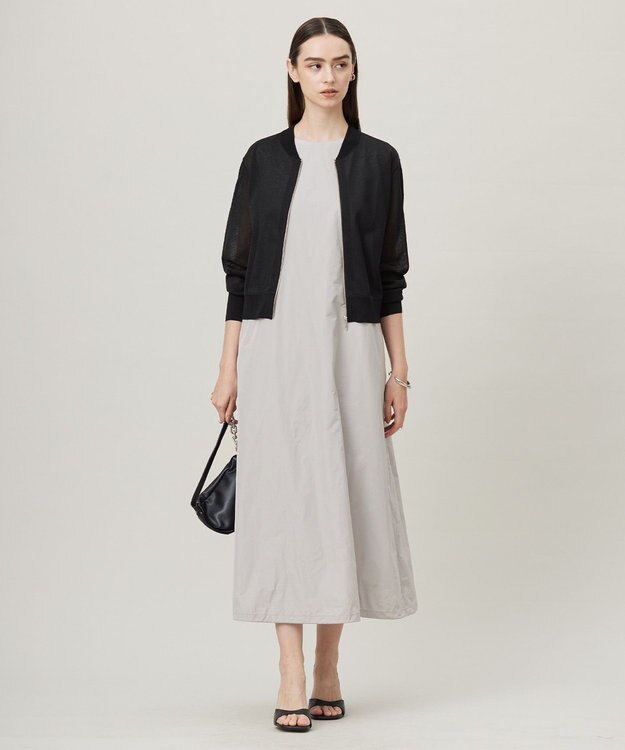 ICB 【洗える】ドライシアージップアップブルゾン ブラック系