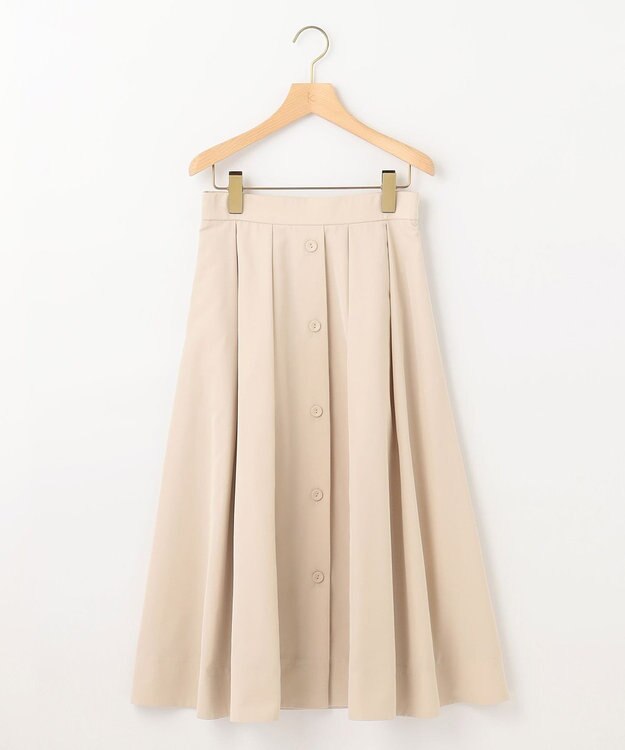 組曲 カラータフタベルト付き スカート ベージュ系
