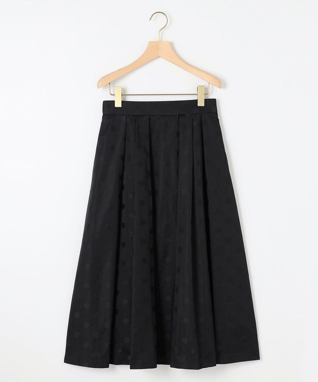 組曲 ドットジャガード フレア スカート ブラック系