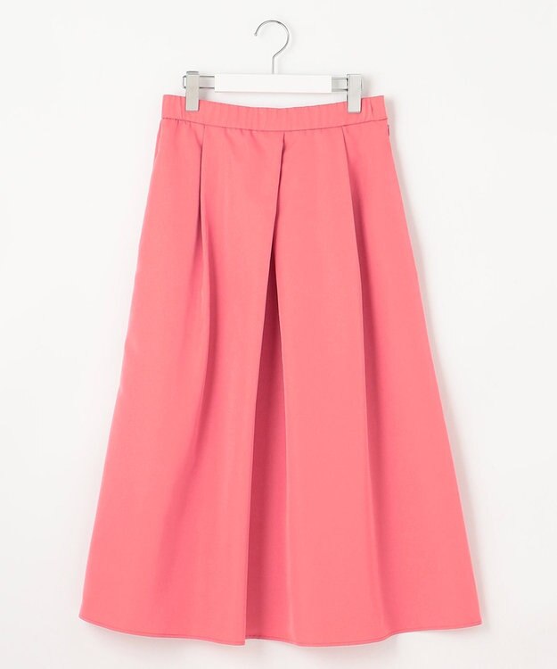 自由区 【洗える】タフタタック スカート ピンク