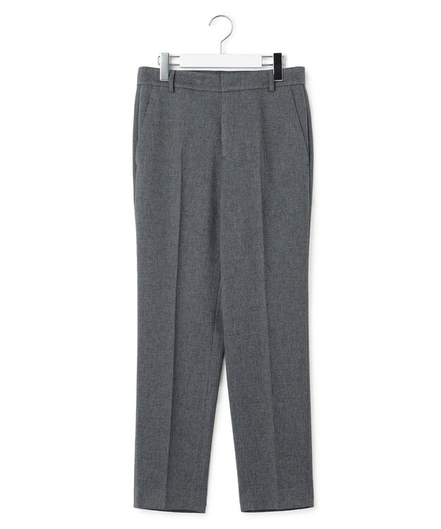 23区 L 【洗える】ウールライクカルゼ テーパードパンツ グレー系