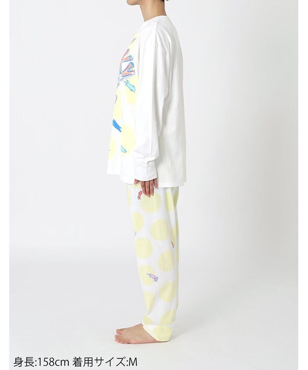 tsumori chisato SLEEP ツモリチサト パジャマ 長袖 長ズボン レディース UDX569 /ワコール クリーム