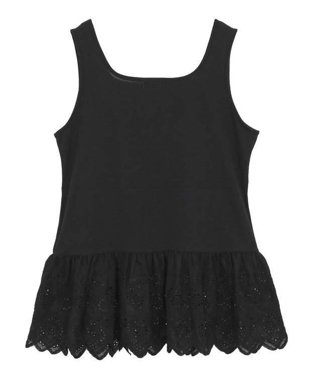 earth music&ecology コットンレースヘムインナー Black
