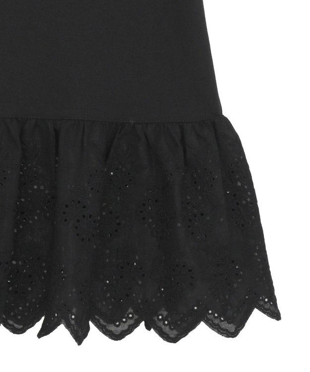 earth music&ecology コットンレースヘムインナー Black