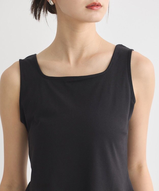 earth music&ecology コットンレースヘムインナー Black