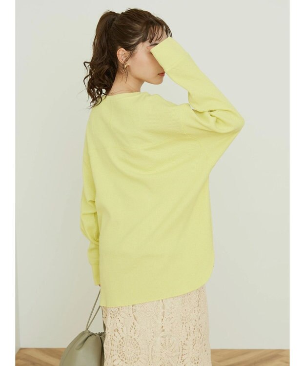 AMERICAN HOLIC スキッパーワッフルプルオーバー Yellow