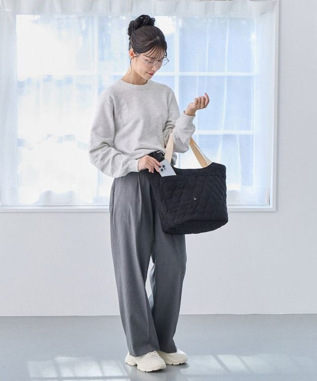 ROOTOTE 3634【A4収納】SN.ラウンド.ミリタリーキルト-A 03：ブラック