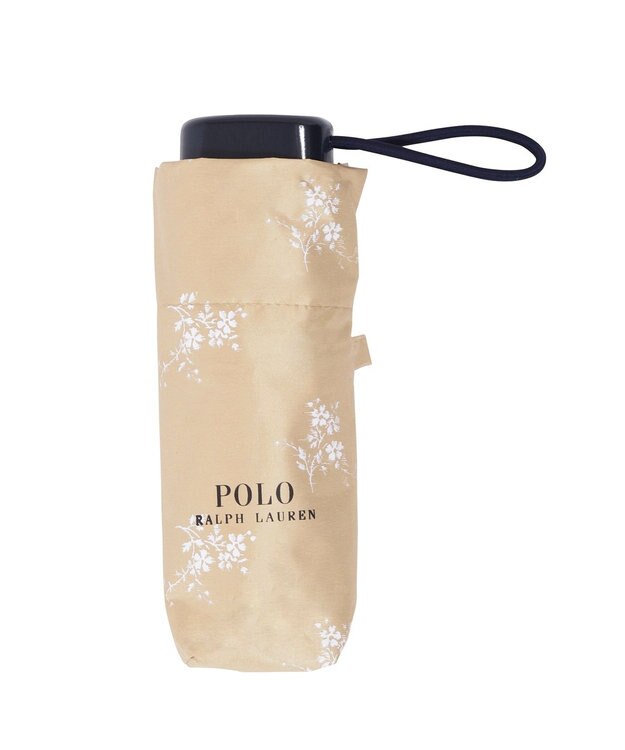 MOONBAT 【WEB限定/UV遮蔽率100％/晴雨兼用】POLO RALPH LAUREN （ポロ ラルフローレン）晴雨兼用日傘 折りたたみ傘 コンパクト 花柄 ベージュ