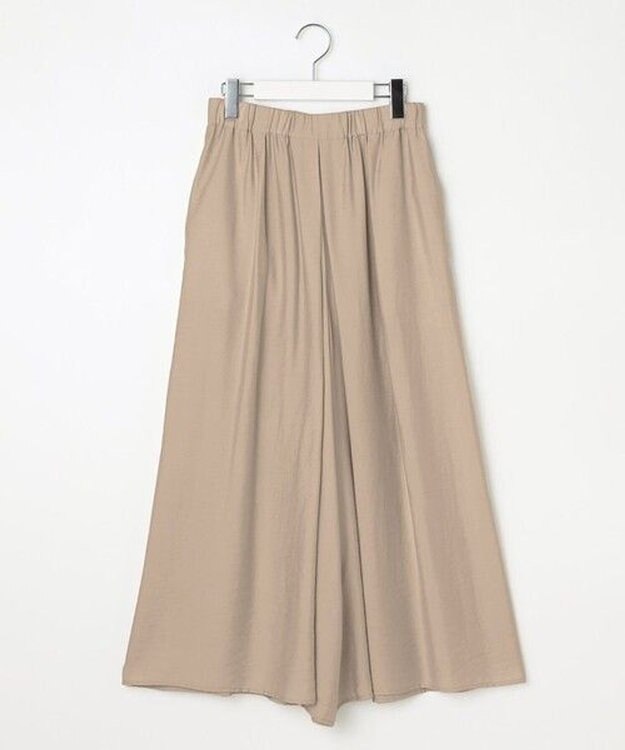 自由区 S 【カタログ掲載・ご好評アイテム・累計2500本・新色追加・ウエストゴム・セットアップ対応】エアリーツイルキュロット パンツ ベージュ