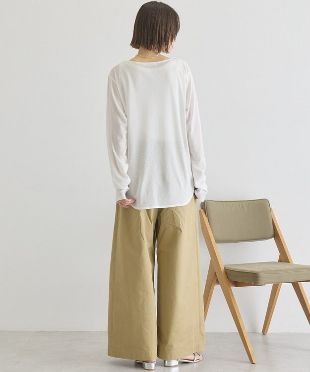 AMERICAN HOLIC ラウンドカットシアープルオーバー Off White