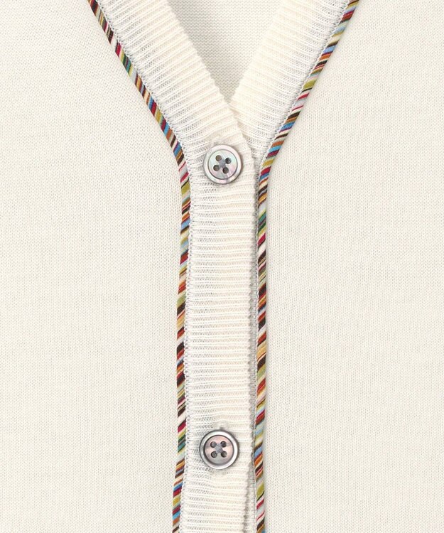 Paul Smith パイピングストライプ カーディガン オフホワイト