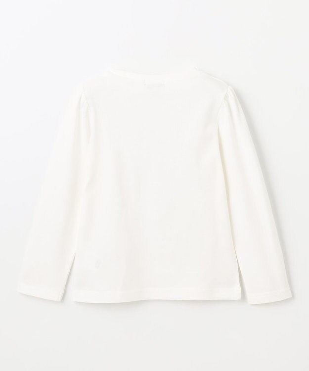 ANY KIDS キャミソール付き 長袖Tシャツ ラベンダー×オフホワイト