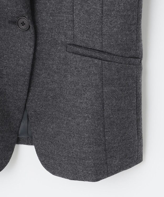 J.PRESS LADIES アクアレジェンドウールジャージー テーラード ジャケット ライトグレー系