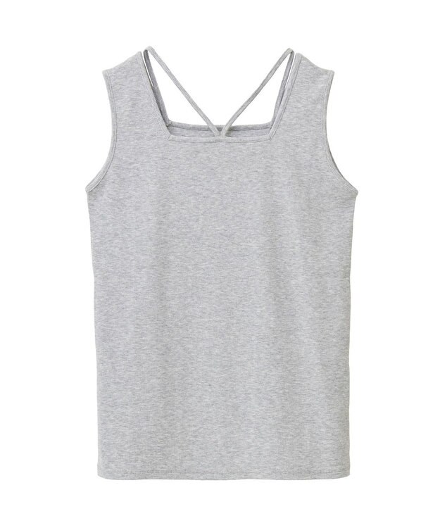 Green Parks マルチストラップテレコタンク Gray Mixture