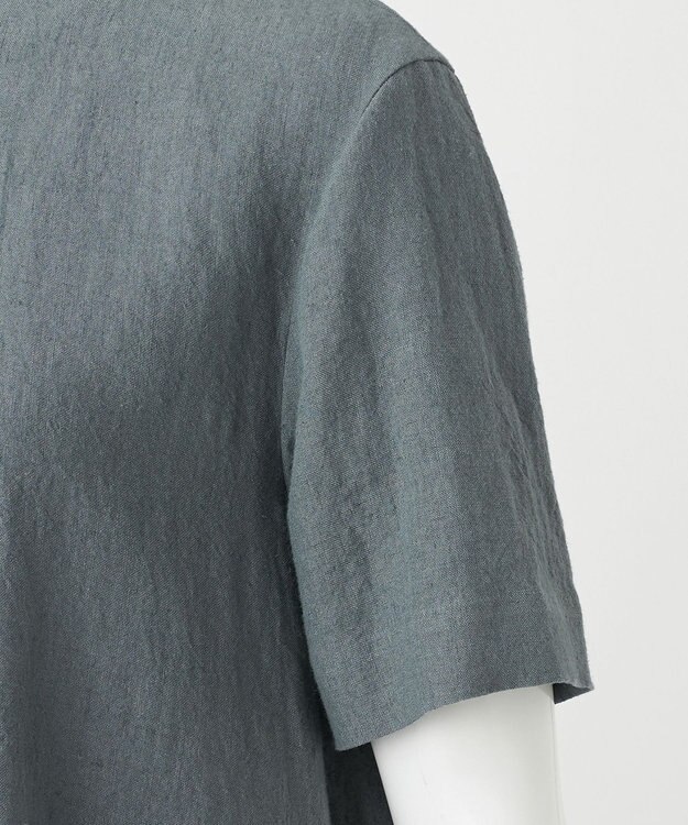 23区 S 【R(アール)】コットンリネン ポケットデザイン ワンピース アッシュグリーン系