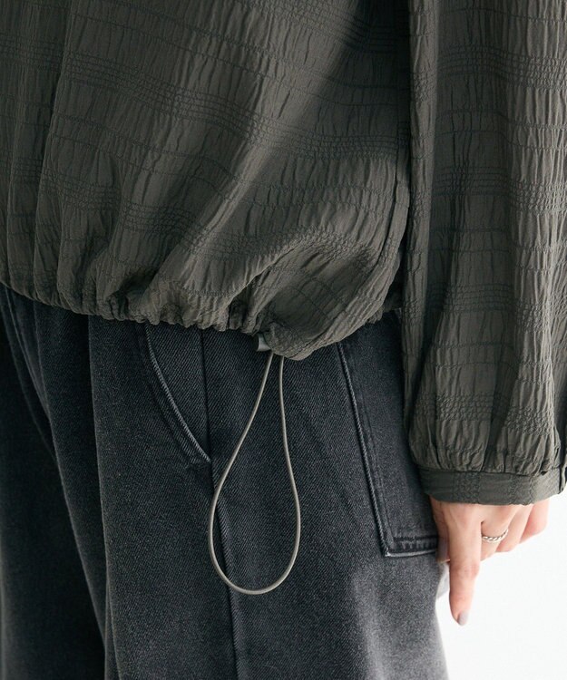 Green Parks 裾ドロスト表面長袖プルオーバー Gray