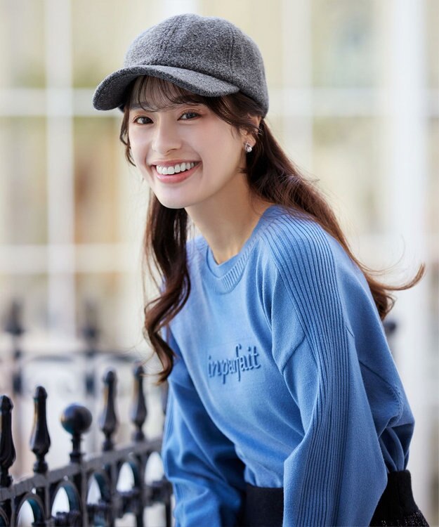 Tiaclasse も​こも​こブークレキャップ チャコールグレー