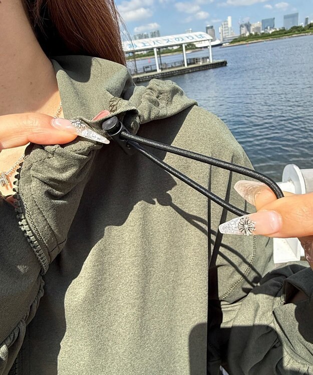 WEGO 【UVカット/吸水速乾/水陸両用/ラッシュガード】ハーフジップアノラックパーカー カーキ