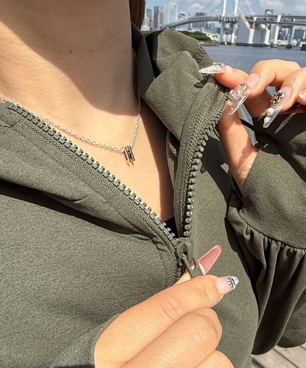 WEGO 【UVカット/吸水速乾/水陸両用/ラッシュガード】ハーフジップアノラックパーカー カーキ