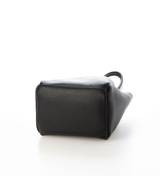 UNBILLION カシュカシュ cachecache / シュリンク合皮ワンハンドル手提げ ブラック