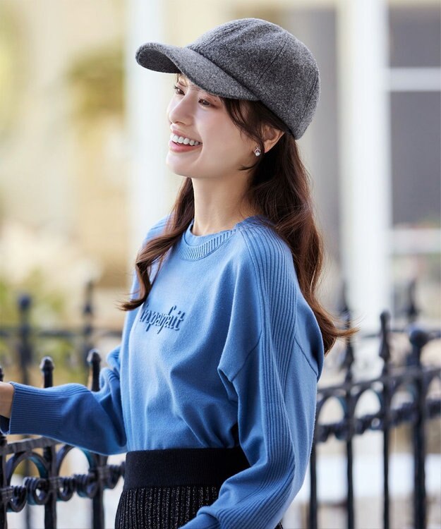 Tiaclasse も​こも​こブークレキャップ チャコールグレー