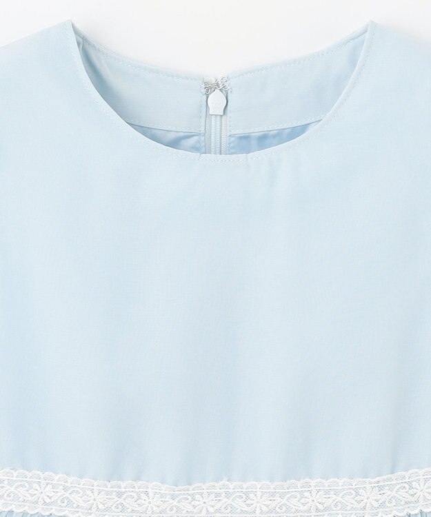 ANY KIDS シフォンプリーツワンピース サックスブルー