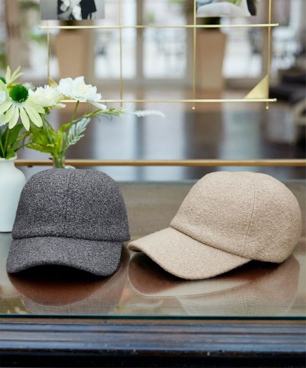 Tiaclasse も​こも​こブークレキャップ チャコールグレー