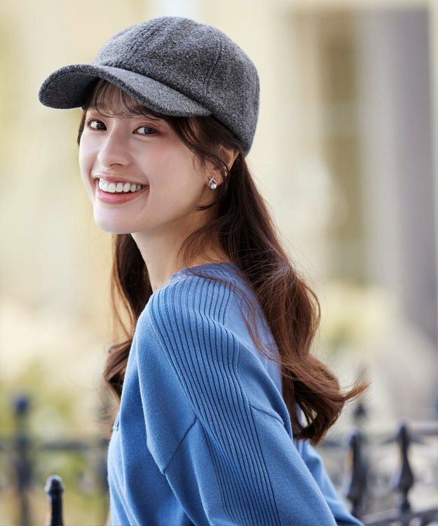 Tiaclasse も​こも​こブークレキャップ チャコールグレー