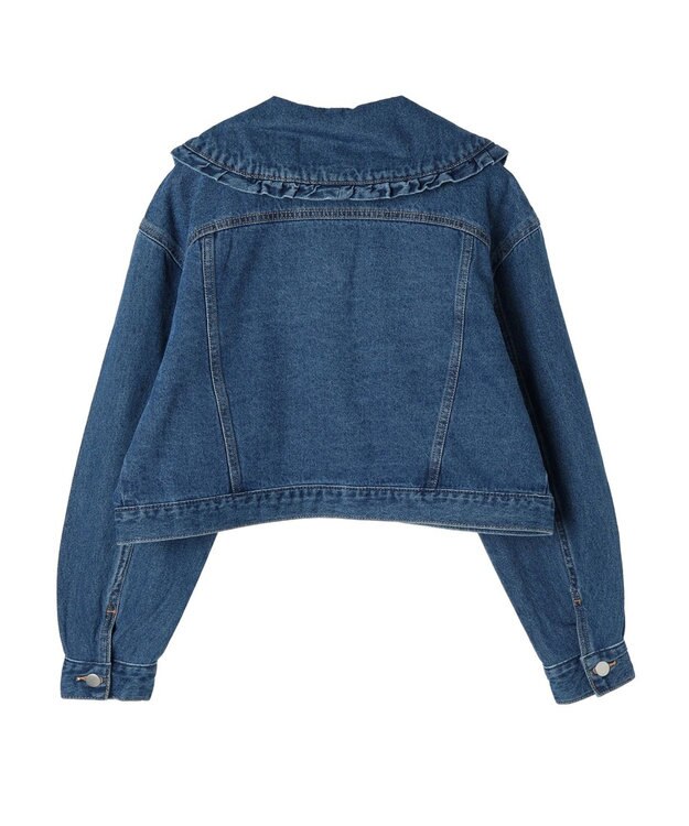 Green Parks ・Ｄｏｕｂｌｅ　Ｆｌａｇｓ　　フリルカラーＧジャン Indigo