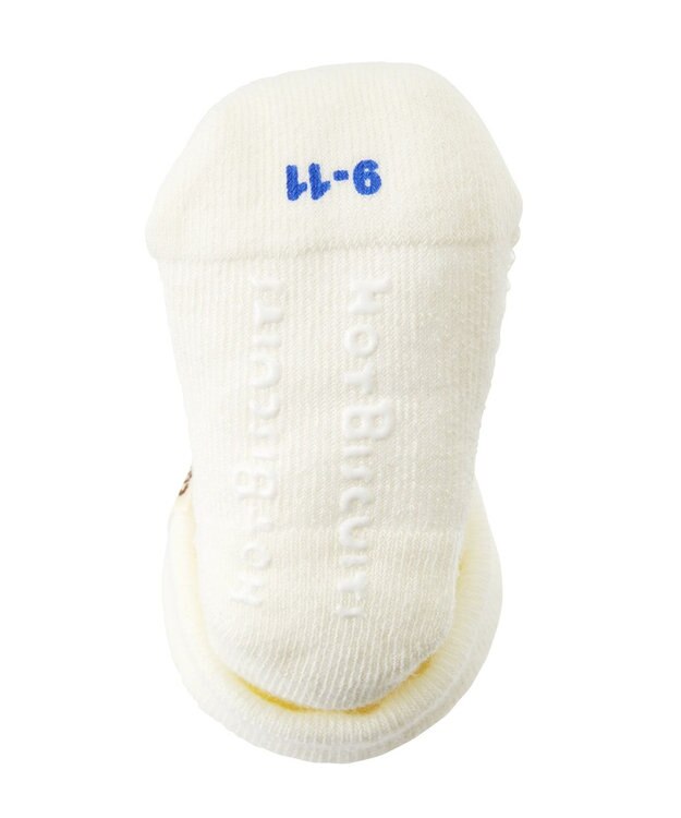 MIKI HOUSE HOT BISCUITS 【9-11cm】 ベビーソックス　アーガイル柄 アイボリー