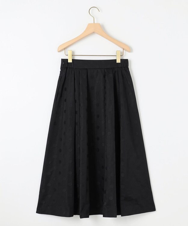組曲 ドットジャガード フレア スカート ブラック系