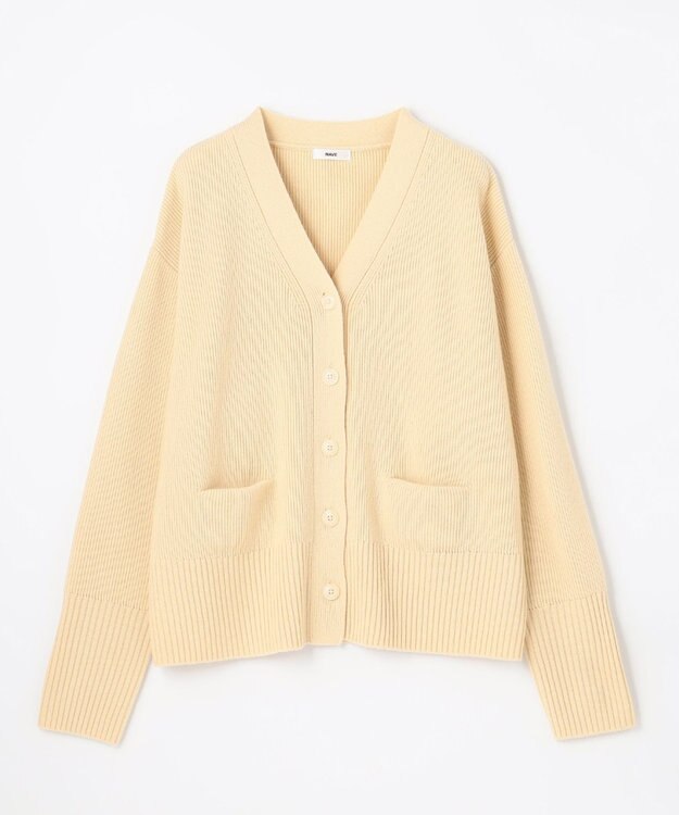 NAVE ウールカシミヤカーディガン ライトイエロー系
