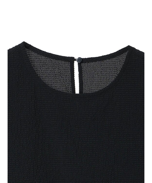 Green Parks 異素材レイヤードノースリーブブラウス Black