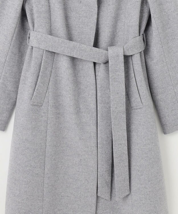 J.PRESS LADIES L Super150sAZAMIビーバー スタンドカラー コート グレー系