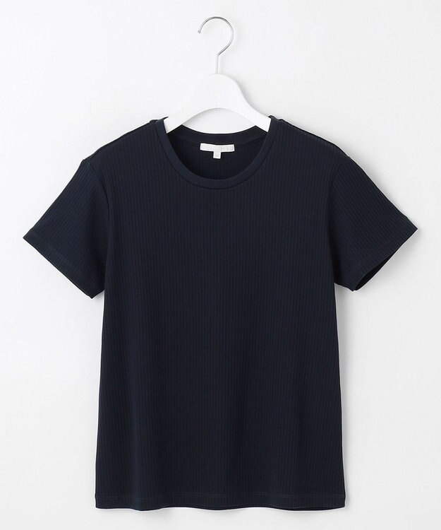 自由区 L 【ドラマ「明日はもっと いい日になる」着用】ソフトリブ Tシャツ ネイビー