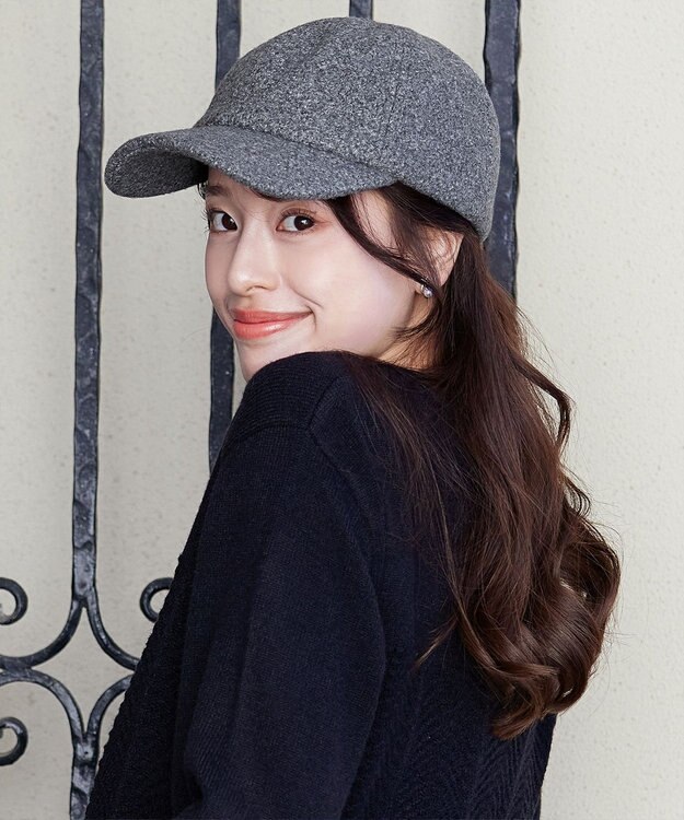 Tiaclasse も​こも​こブークレキャップ チャコールグレー