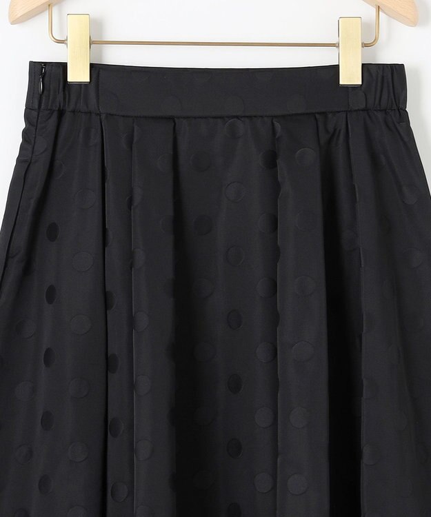 組曲 ドットジャガード フレア スカート ブラック系